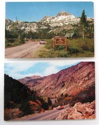 2 x Postcard UTAH State USA (Brighton, Big Cottonwood Canyon) Amerika ~1960/70