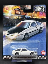 2020 Hot Wheels Premium TOYOTA AE86 SPRINTER TRUENO white black 18 Broken Bubble