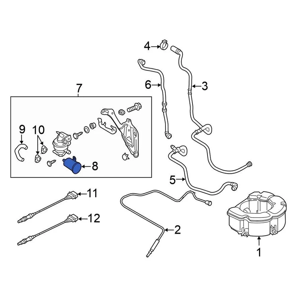 For Volkswagen Passat 2006-2010 Volkswagen 1C0906621A Vapor Canister Filter Foto 3 de 4