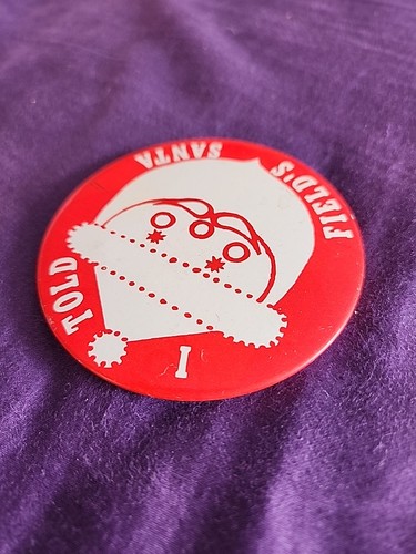 De colección | Botón Pinback Papá Noel de los grandes almacenes Marshall Fields | Difícil de encontrar Raro - Imagen 4 de 8