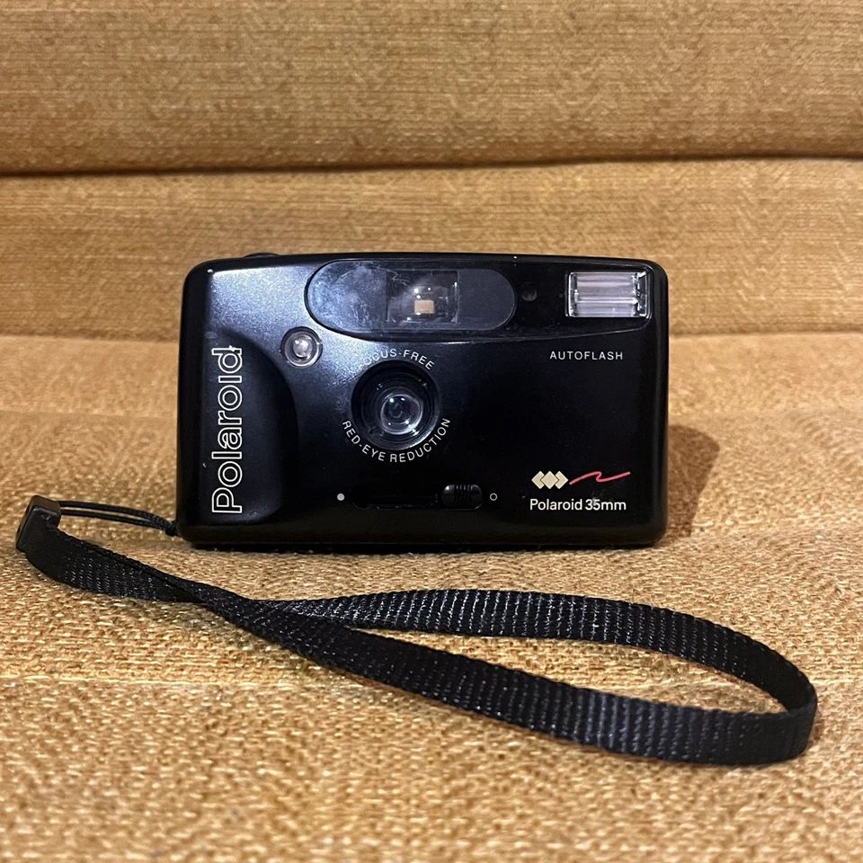 Polaroid AF 35mm Point And Shoot Film Camera Red eye Reduction Tested & Works - Image 2 of 4