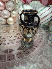 Beautiful Greek Urn/Vase Cobalt Blue And 24k Gold Handmade