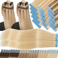 Tape in Real Remy Russian Human Hair Extensions Tape for Skin Weft 100g Thick