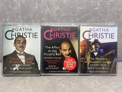 Agatha Christie Harper Collins Audio Book Cassettes Read By David Suchet Sealed