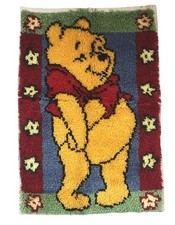 VTG Winnie The Pooh Disney Latch Hook Rug Wall Hanging 20x30