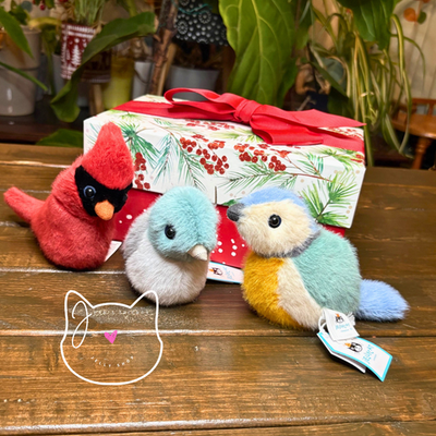 Set of 3 Jellycats BIRDLING PIGEON, CARDINAL & BLUE TIT Retired