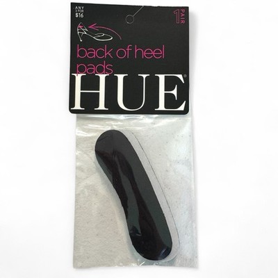 Hue Back Of Heel Pads Black One Size U3479 1 Pair Pack