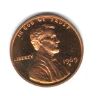 1969-S  BEAUTIFUL GEM UNCIRCULATED "nearly perfect" LINCOLN CENT PROOF FREE SHIP