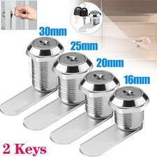 Security Cabinet Cam Lock Set Toolbox Mailbox Drawer Cupboard w/ Alike 2 Key