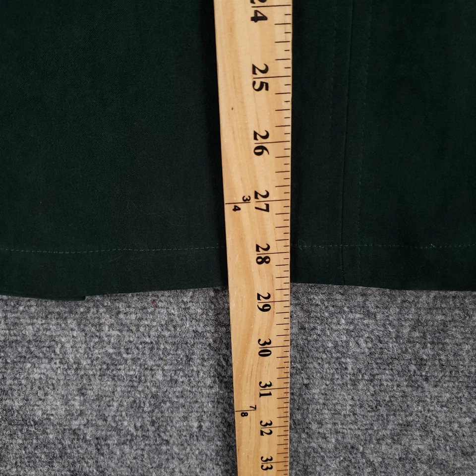 Falda Talbots Mujer 8 Verde Elastizada Midi Cremallera Trasera Abertura Recta Lápiz Clásico Foto 3 de 4