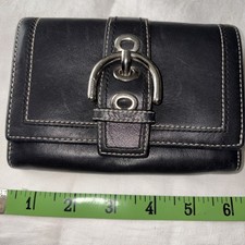 Coach Soho Black Leather Bifold Wallet Vintage Ex Condition. Free USA ship