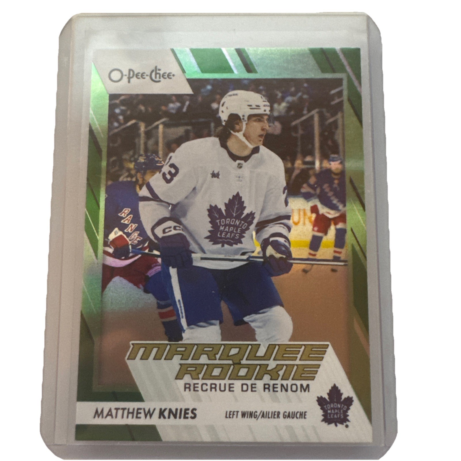 2023-24 O-Pee-Chee Matthew Knies Marquee Rookie Green Rainbow /33 #573