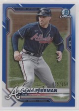 2021 Bowman Chrome Blue Refractor 35/150 Freddie Freeman #83 s3g