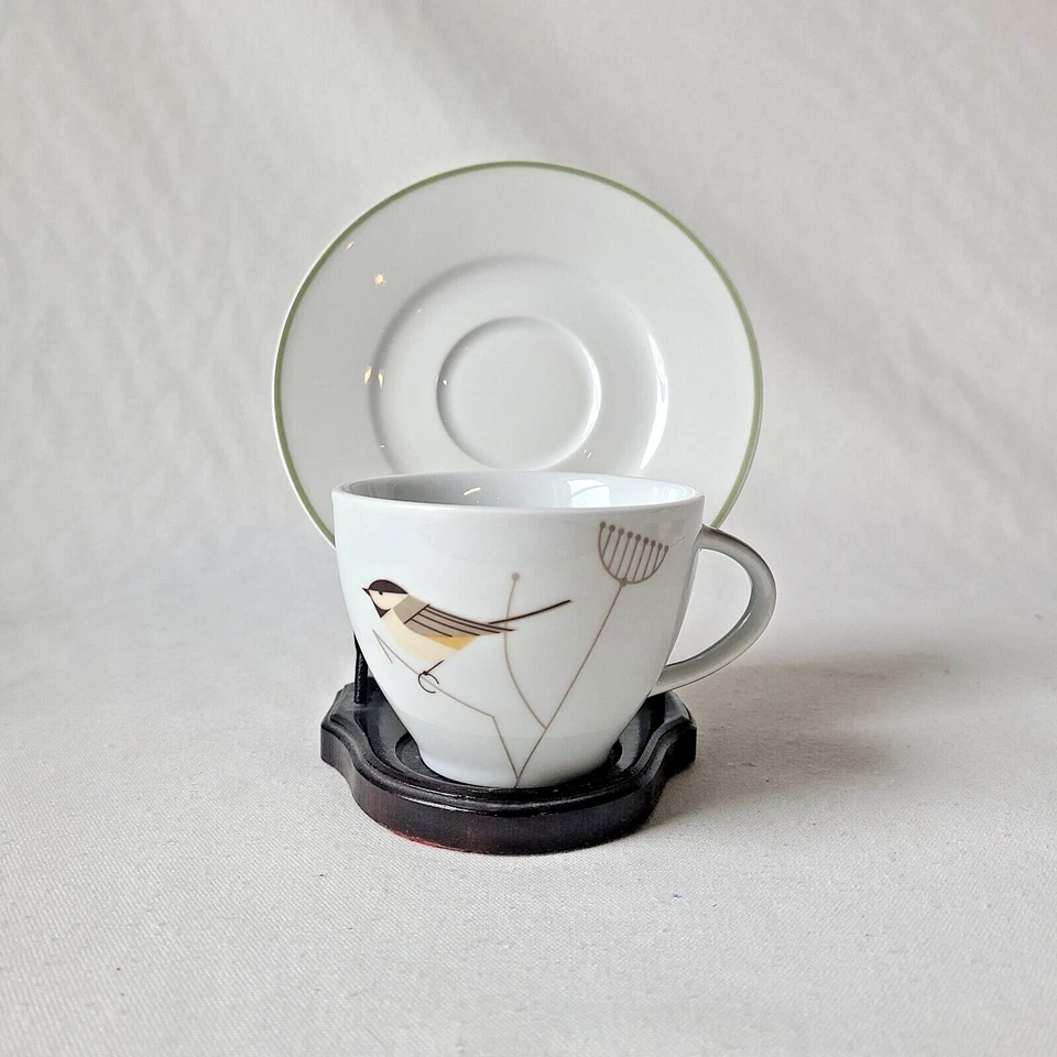 CHARLEY HARPER NUEVO Antiguo Stock Gorrión Pájaro Cantor Café Taza de Té Platillo RARO Foto 2 de 2
