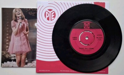 Sandie Shaw ''Puppet On A String''1967 Pye Records Original UK 7''Single 45rpm 