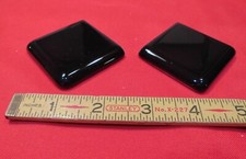 2 pcs. *Glossy Black* 2 X 2 X 5/16 Ceramic Su...