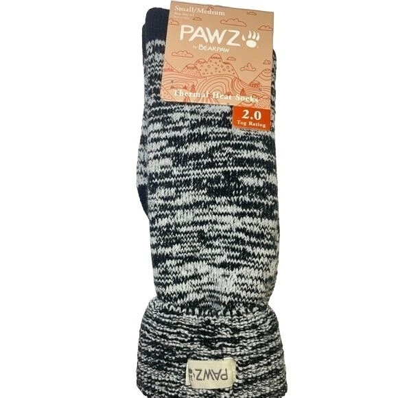 WOMEN'S SIZE 4-7 PAWZ BY BEARPAW 6% WOOL THERMAL HEAT SOCKS S/M Knee High