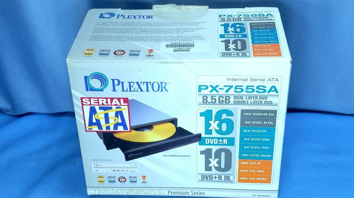 NEW PLEXTOR PX-755SA 16X 8X 16X Write DVD ReWrite Read SATA Drive 