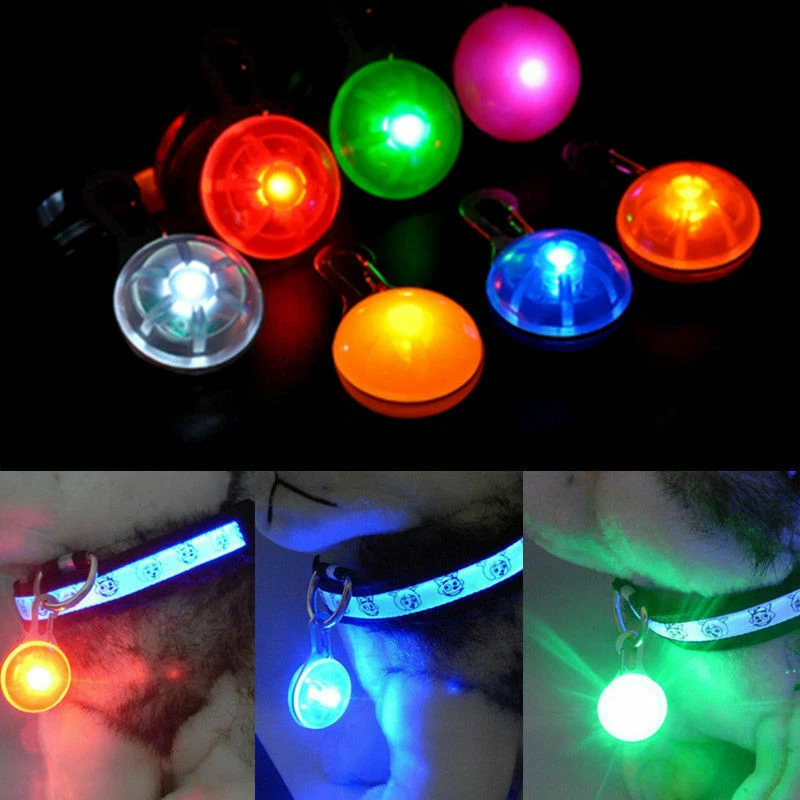 Waterproof Pet Dog Cat Collar LED Night Safety Clip Tag Flashing Luminous Light - Image 4 of 4