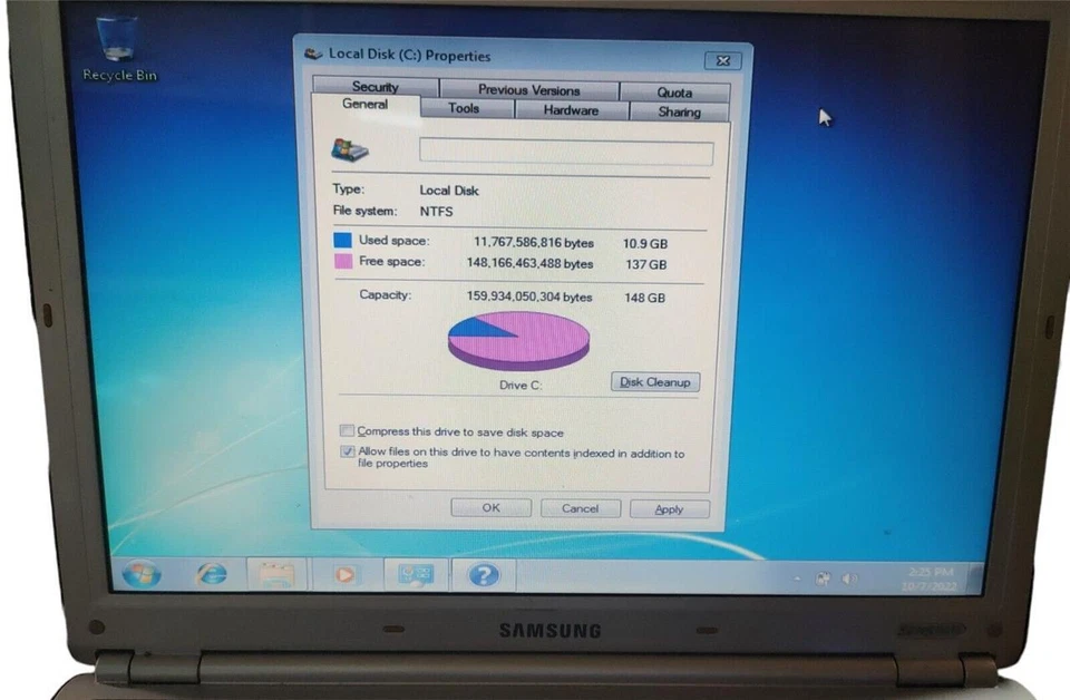 SAMSUNG Sens R410 14" Intel Pentium Dual Core 1.86GHz 1GB RAM 160GB - Windows 7 - Imagem 2 de 4