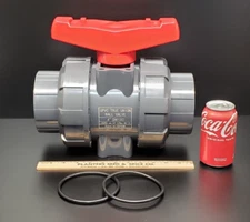 PVC Union Ball Valve, 4" Inch (DN100) True Union Full Flow Ball Valve, ASTM EPDM