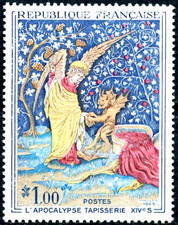 TIMBRE FRANCE 1965 N° 1458 ** L'APOCALYPSE TAPISSERIE XV S (pa)