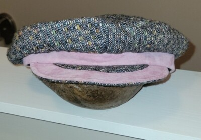 Bebe Tweed & Pink Suede Trimmed Beret | eBay display picture 1