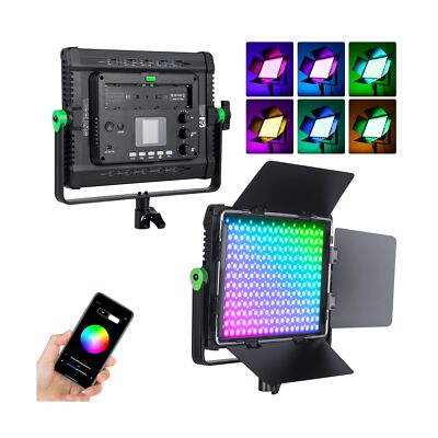 VILTROX 30W RGB LED Photography Light Panel, Bi-Color Variable 2800K~6800K wi...