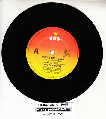 THE PASADENAS  Riding On A Train 7'' 45 vinyl record NEW + juke box title strip