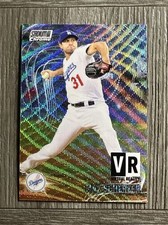 2021 Stadium Club Chrome #25 Max Scherzer Virtual Reality Wave Refractor