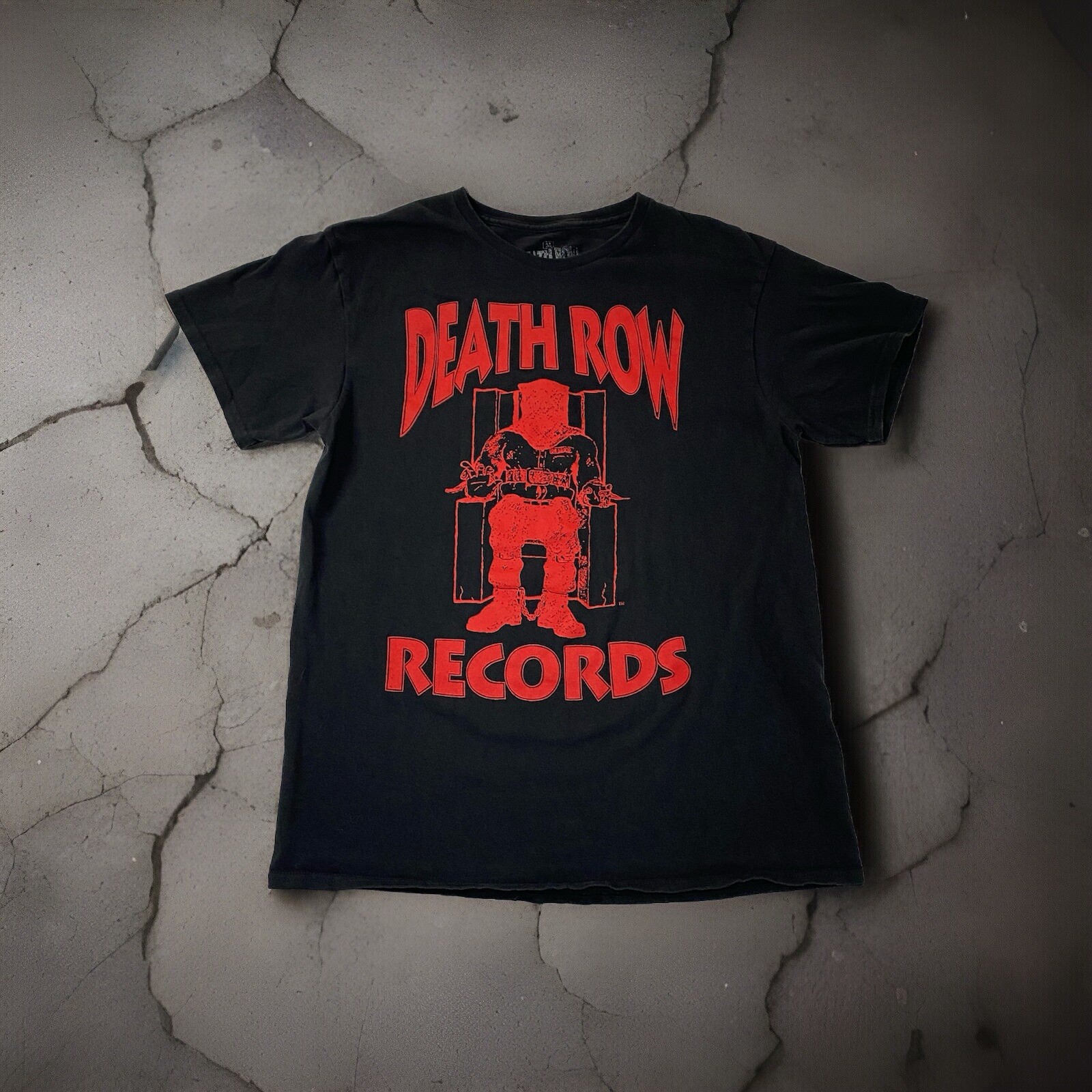 FILA Maglietta Death Row Records da uomo nera media maniche corte M