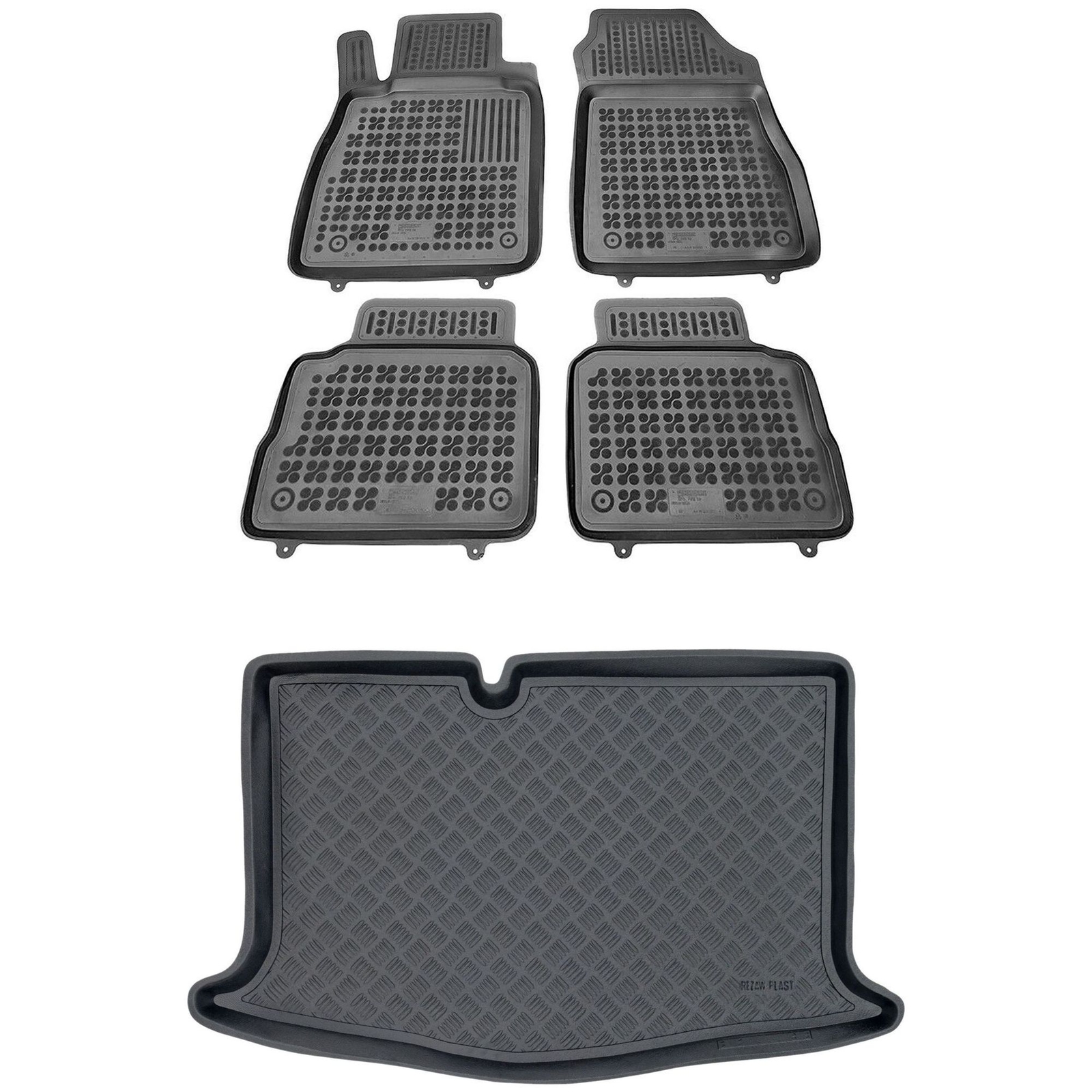 Tapis de coffre et sol Nissan Micra V en PE thermoformé - Finition premium étanche
