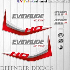 Set decalcomanie motore fuoribordo Evinrude 225cv e-tec HO 2011-2014 cappuccio bianco