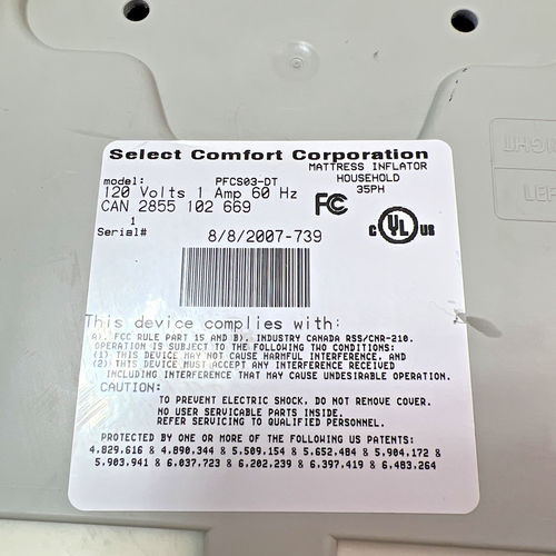 Select Comfort PFCS03-DT Sleep Number Pump Wired Remote - Picture 4 of 8