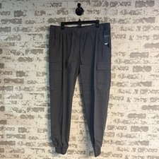 NEW - Galaxy by Harvic Men's Slim Fit Cotton Stretch Cargo Joggers - Grey XL