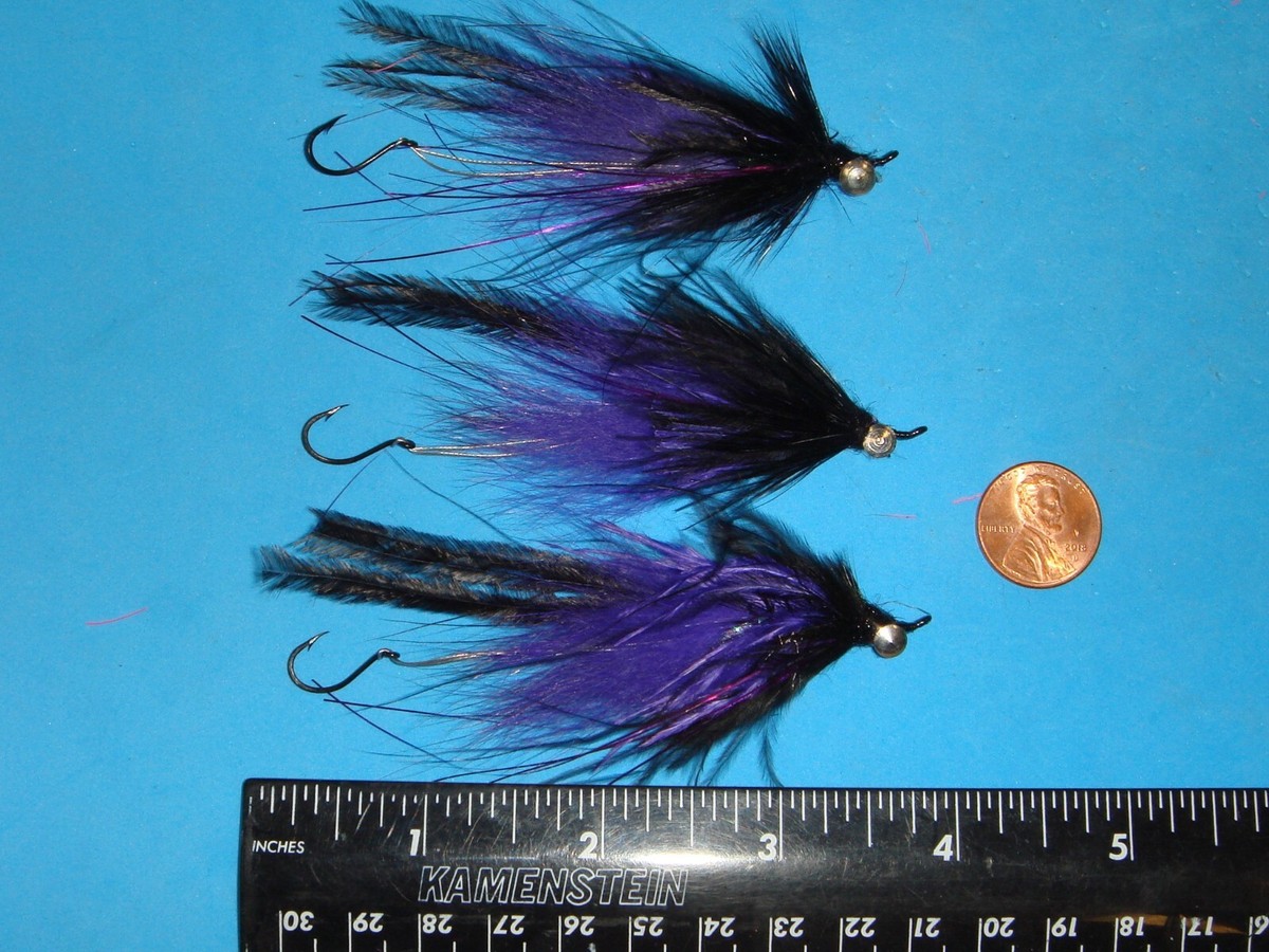 鬼*媛様 FLY fishing マテリアル FLY FISHING FLIES - Purple GUIDE INTRUDER Steelhead Streamers