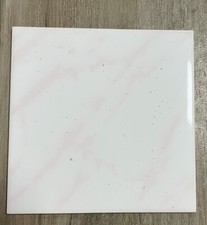Job Lot 36 SQM White Gloss Wall Tiles with Subtle Pink Marbling Cheap & Cheerful