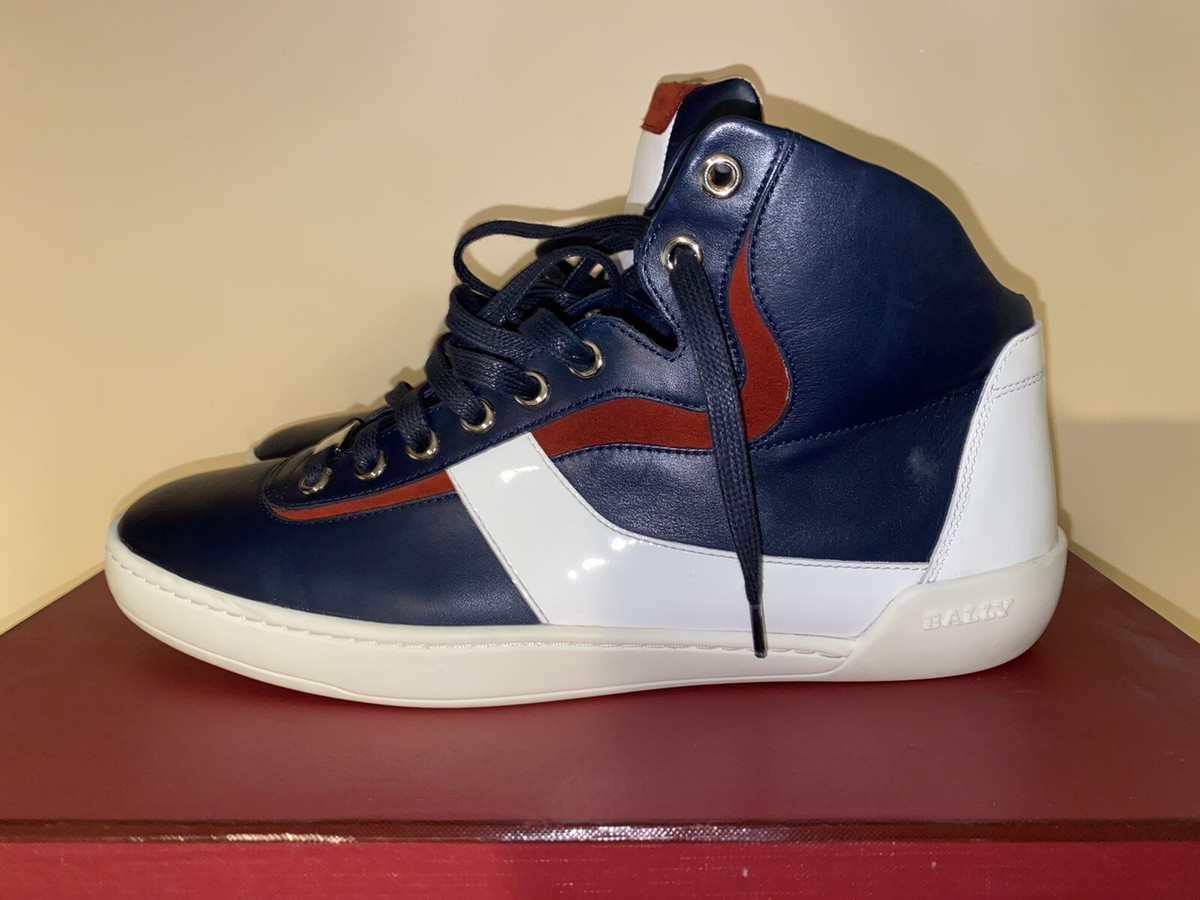 Bally Eroy 036 High Tops Men Sneaker Shoes Size US 10.5 D Navy Red Bally Eroy Men main image 4
