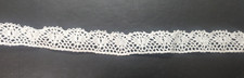 Crocheted lace lingerie nightgown dress 7/8" VTG 2yards CLASSIC white unit costu
