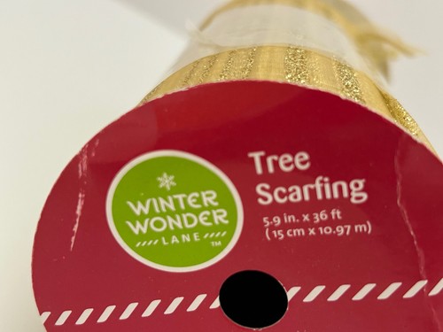 3 Rolls of 6" Holiday Tulle Ribbon + 1 - 6' Roll Tree Scarfing Scarf Ribbon New - Picture 5 of 5