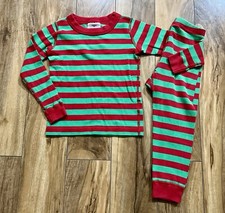 Hanna Andersson Girls Boys Red Green Stripe Christmas Pajamas Size 100 4