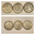 Peru Silver Crowns UNC 1930, 1934, 1935 — photo 1