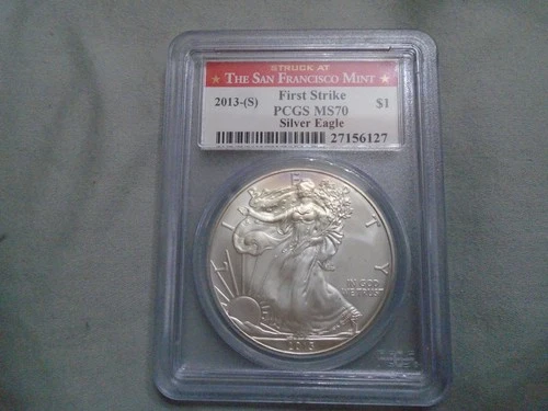 2013-(S) First Strike San Francisco $1 Silver Eagle Coin PCGS MS 70