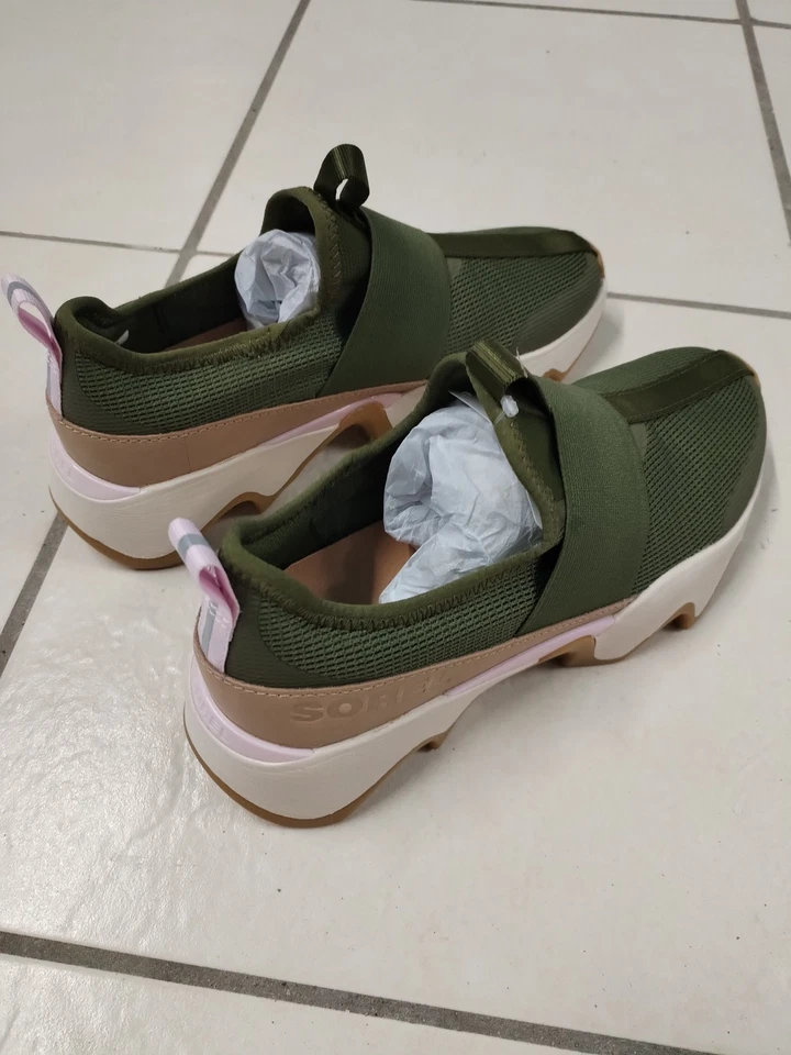 Sorel Damen Kinetic Impact II Strap Trainer Sneaker Utility Green, Pink Dawn NEW - Bild 4 von 4