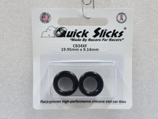 QuickSlicks CB34XF Silicone Tires for 15/17x8mm Aluminum Wheel 132 Slot Car Part