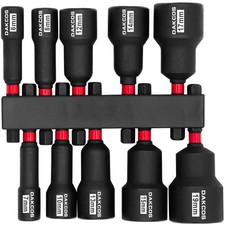 Stecknuss Adapter Set Sechskant Schraubenschl&uuml;ssel CR-V Werkzeug 10 tlg 6-19mm