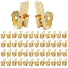 50 Pcs Piggyback Spade Connectors - 3 Way Adapter Dual Male to Single Female Uni