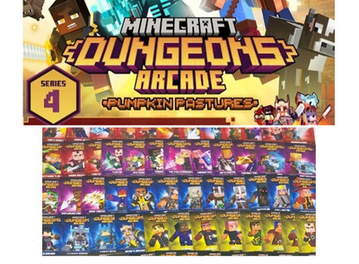 Minecraft Dungeons Arcade Series 4 (NEWEST 2025) w/Hero cards + Pumpkin Pastures