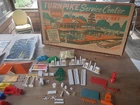 Vintage marx 3460 turnpike service center in box lots of accessories