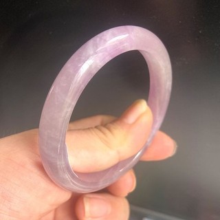 59mm Certificate Grade A Myanmar Natural Lavender Jadeite Jade Bangle 7019